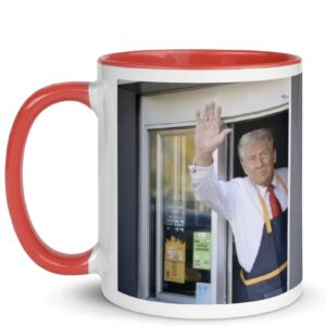 Trump Working Fast Food Coffee Mug