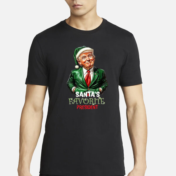 Trump as Santa's Favorite President - Humorous Trump Elf Christmas 2024 T-Shirts