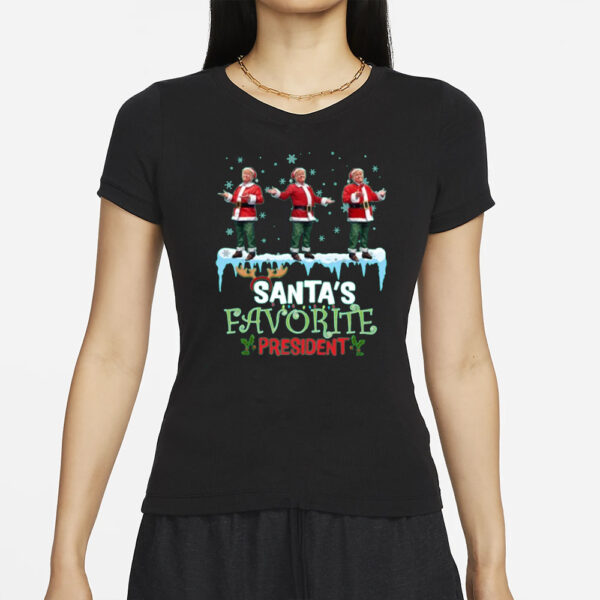 Trump as Santa's Favorite President Shirts, Donald Trump T-Shirt