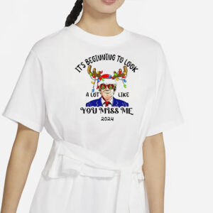 Trump reindeer it’s beginning to look a lot like you miss me 2024 shirt