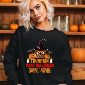 Trumpkin Make Halloween Great Again, Trump Halloween Funny Shirt Sweatshirt and Hoodie, Trump Vance Halloween, Spooky Pumpkin Shirt Gift1