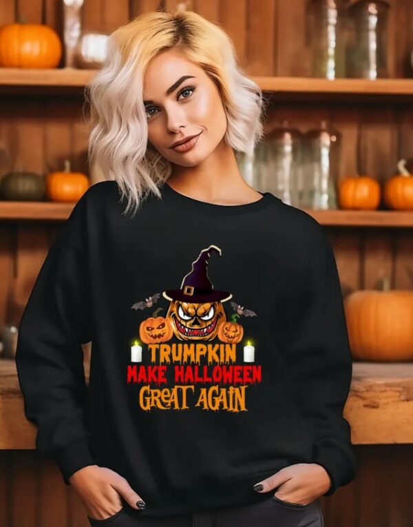 Trumpkin Make Halloween Great Again, Trump Halloween Funny Shirt Sweatshirt and Hoodie, Trump Vance Halloween, Spooky Pumpkin Shirt Gift1