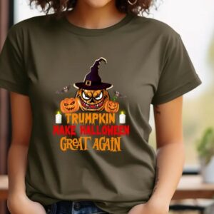 Trumpkin Make Halloween Great Again, Trump Halloween Funny Shirt Sweatshirt and Hoodie, Trump Vance Halloween, Spooky Pumpkin Shirt Gift2