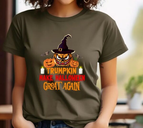 Trumpkin Make Halloween Great Again, Trump Halloween Funny Shirt Sweatshirt and Hoodie, Trump Vance Halloween, Spooky Pumpkin Shirt Gift2