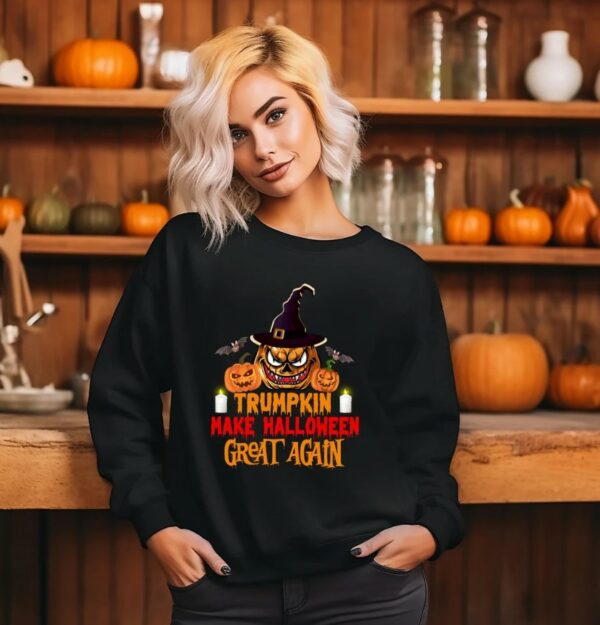 Trumpkin Make Halloween Great Again, Trump Vance Halloween, Trump Halloween Funny Shirt Sweatshirt and Hoodie, Spooky Pumpkin Shirt Gift