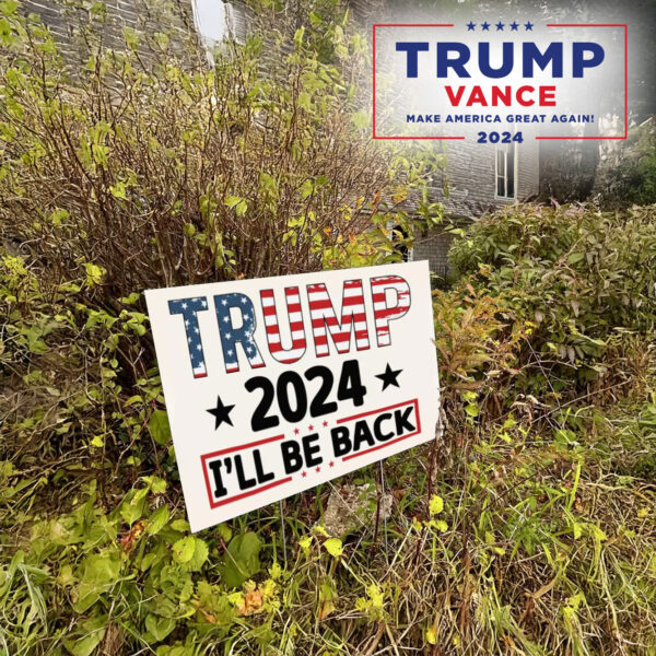 Usa Flag Trump 2024 Election Slogan Yard Sign, President Election Trump Supporter Election lawn Yard Sign