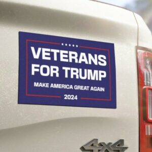 Veterans For Trump Car Magnet, President Trump 2024 Car Magnet, Vote For Trump 2024, US Veteran Car Magnet, Make America Great Again, MAGA