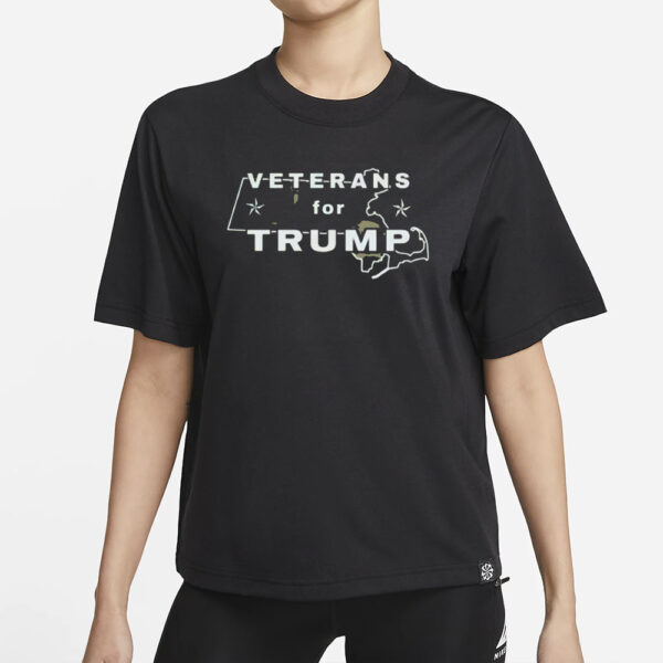 Veterans for Trump T-Shirt, Massachusetts for Trump, Military Camo Unisex Jersey Short Sleeve Tee1