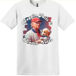 Waggin’ Tails Winnin’ Votes Shirt, Trump 2024 Shirt, Funny Trump Shirt, Trump for President Shirt, Gift for Republican, MAGA 20241