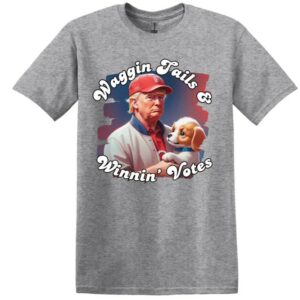 Waggin’ Tails Winnin’ Votes Shirt, Trump 2024 Shirt, Funny Trump Shirt, Trump for President Shirt, Gift for Republican, MAGA 20243