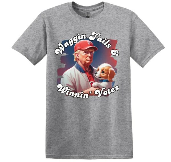 Waggin’ Tails Winnin’ Votes Shirt, Trump 2024 Shirt, Funny Trump Shirt, Trump for President Shirt, Gift for Republican, MAGA 20243