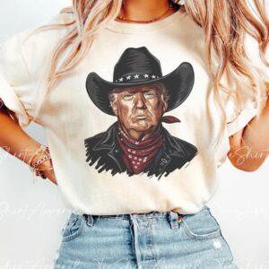 Western Trump Shirt, Trump 2024 Sweatshirt, President Trump, Republican Shirt, Cowboy Trump Sweatshirt, Republican Gifts Support Trump Shirt