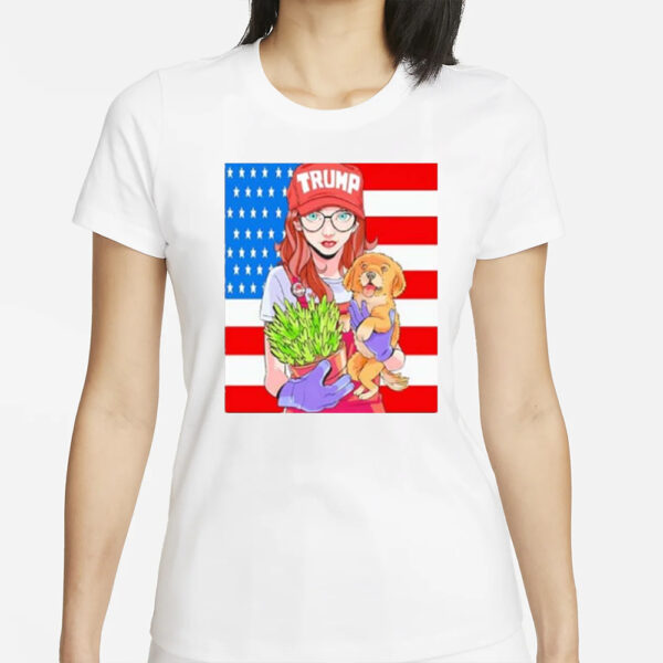 Yes Im a Trump vote for Donald Trump 2024 working mom gift US flag shirt1