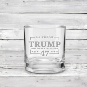 BenShot Trump 47 Bulletproof Rocks Glass