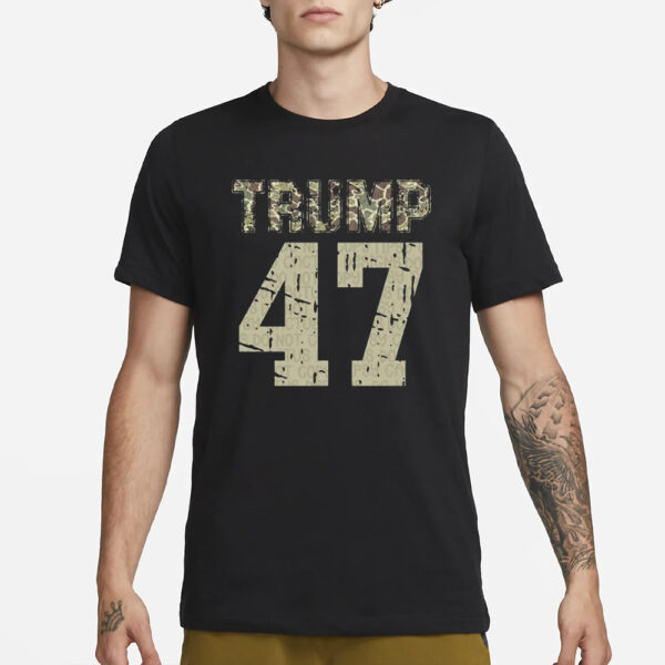 Camo Trump 47 T-Shirt3