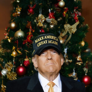 Christmas Trump Gold Dark MAGA HatS