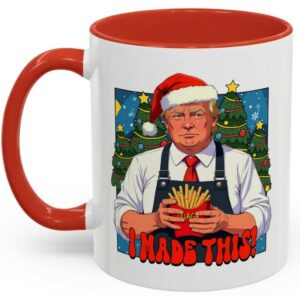 Christmas Trump mcdonalds mug Funny Donald Trump Santa mug MAGA 2024 santa Christmas Mugs1