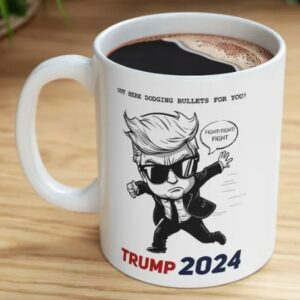 Donald Trump 2024 Mug Cute Illustration Cartoon Mug Fun Political Mugs1