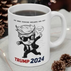 Donald Trump 2024 Mug Cute Illustration Cartoon Mug Fun Political Mugs3