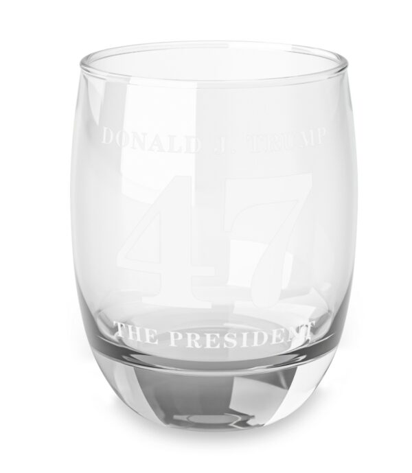 Donald Trump 47 The President Whiskey Glass