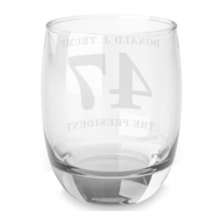 Donald Trump 47 The President Whiskey Glasss