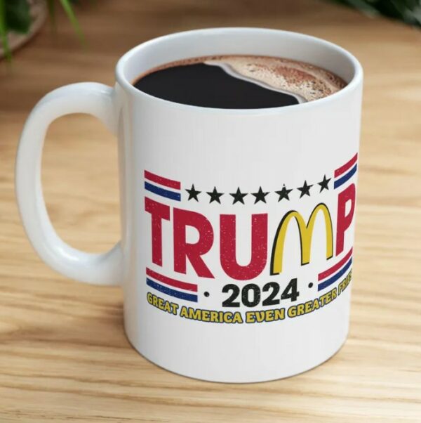 Donald Trump McDonalds Mug Conservative 2024 USA Patriotic Mugs2