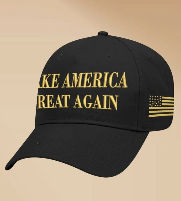 Embroidered Gold MAGA Hat