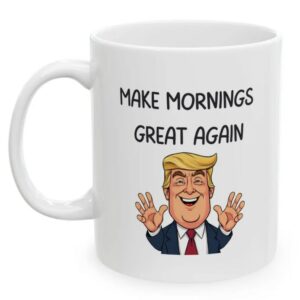 Funny Trump Christmas Make Mornings Great Again Ceramic Mugs1