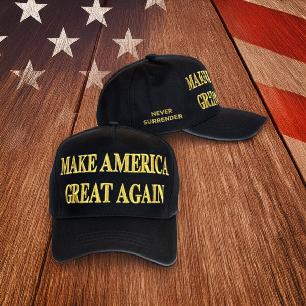 Gold Dark MAGA 45 47 Hat