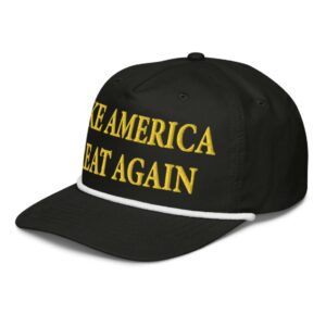 Gold Dark MAGA Golf Rope Hat Us