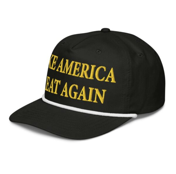 Gold Dark MAGA Golf Rope Hat Us