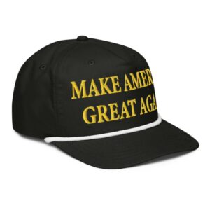 Gold Dark MAGA Golf Rope Hat Usa