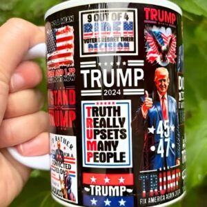 Handmade Trump Mug, Trump Supporter Gift, Trump Slogans Mug, Dad Trump Mugs