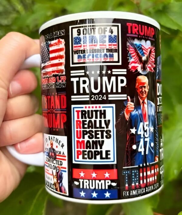 Handmade Trump Mug, Trump Supporter Gift, Trump Slogans Mug, Dad Trump Mugs