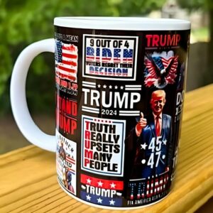 Handmade Trump Mug, Trump Supporter Gift, Trump Slogans Mug, Dad Trump Mugs1