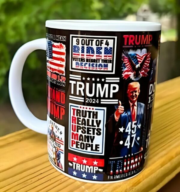 Handmade Trump Mug, Trump Supporter Gift, Trump Slogans Mug, Dad Trump Mugs1