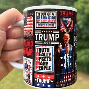 Handmade Trump Mug, Trump Supporter Gift, Trump Slogans Mug, Dad Trump Mugs3