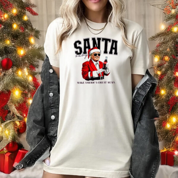 Humorous Trump Christmas T-Shirt, Trump Santa Baby Christmas shirt1