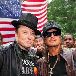 Kid Rock at UFC 309 Dark Gothic MAGA hat