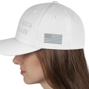 MAGA White on White Hats Caps