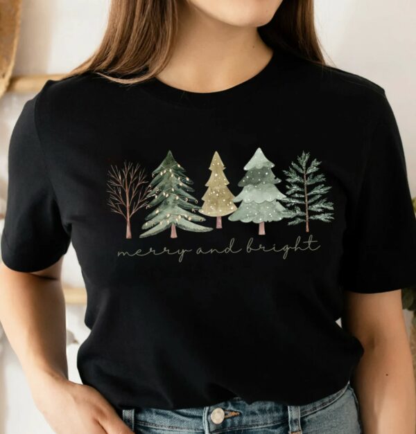 Merry and Bright Trees T-Shirts