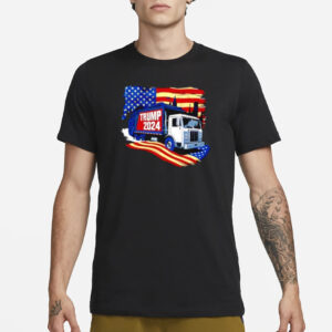 Official Trump 2024 Garbage Truck American flag shirts2