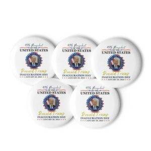 President Donald Trump Inauguration Day 2025 Pin Buttons