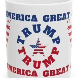 Pro-Trump Patriotic Trump Mug with American Flag and Eagles Mugs1