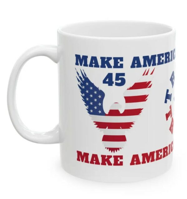 Pro-Trump Patriotic Trump Mug with American Flag and Eagles Mugs2