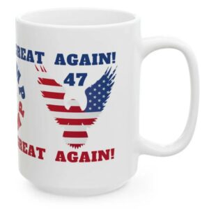 Pro-Trump Patriotic Trump Mug with American Flag and Eagles Mugs3