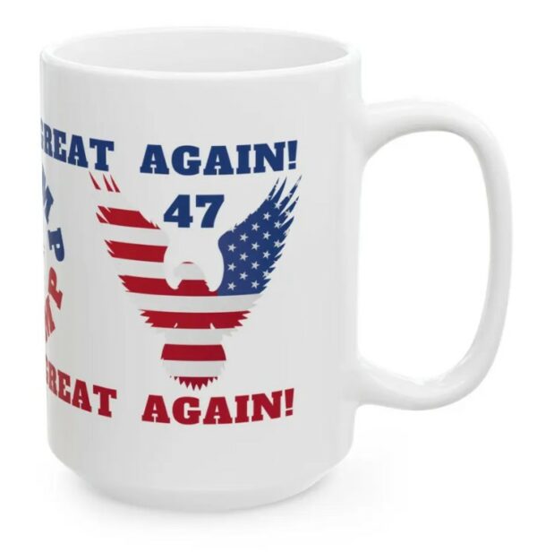 Pro-Trump Patriotic Trump Mug with American Flag and Eagles Mugs3