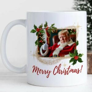 Santa Claus Trump Mug, Trump Christmas Mug, Trump Coffee Mugs1