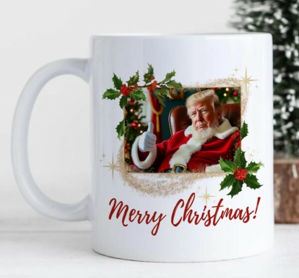 Santa Claus Trump Mug, Trump Christmas Mug, Trump Coffee Mugs1