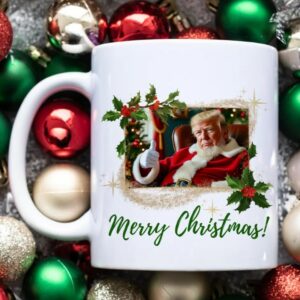 Santa Claus Trump Mug, Trump Christmas Mug, Trump Coffee Mugs2